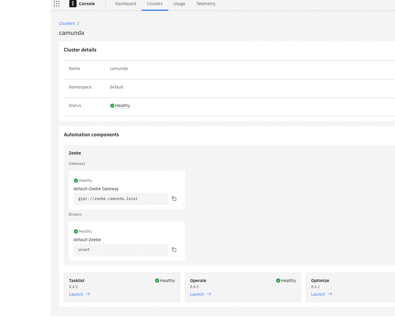 Camunda-console-self-managed