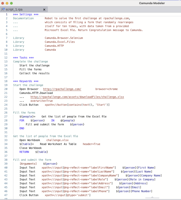 Camunda RPA Task 15