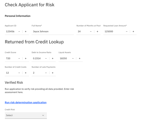 Check Applicant for Risk