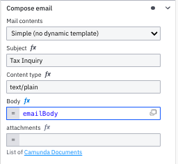 Emailbody-variable