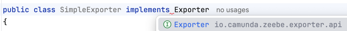 Exporter-interface