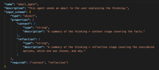 Email Agent payload