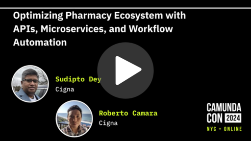 Screenshot of Cigna Group presentation at CamundaCon 2024