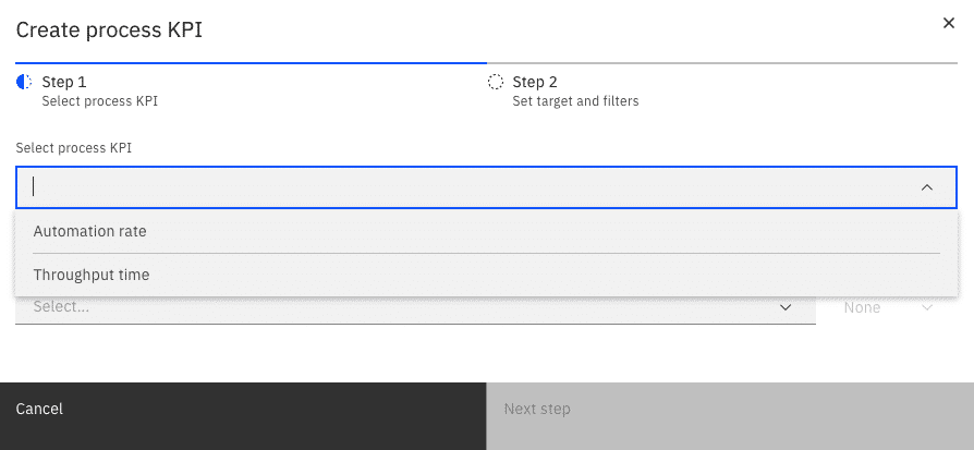 Creating a new process KPI.