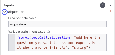 User-task-inputs